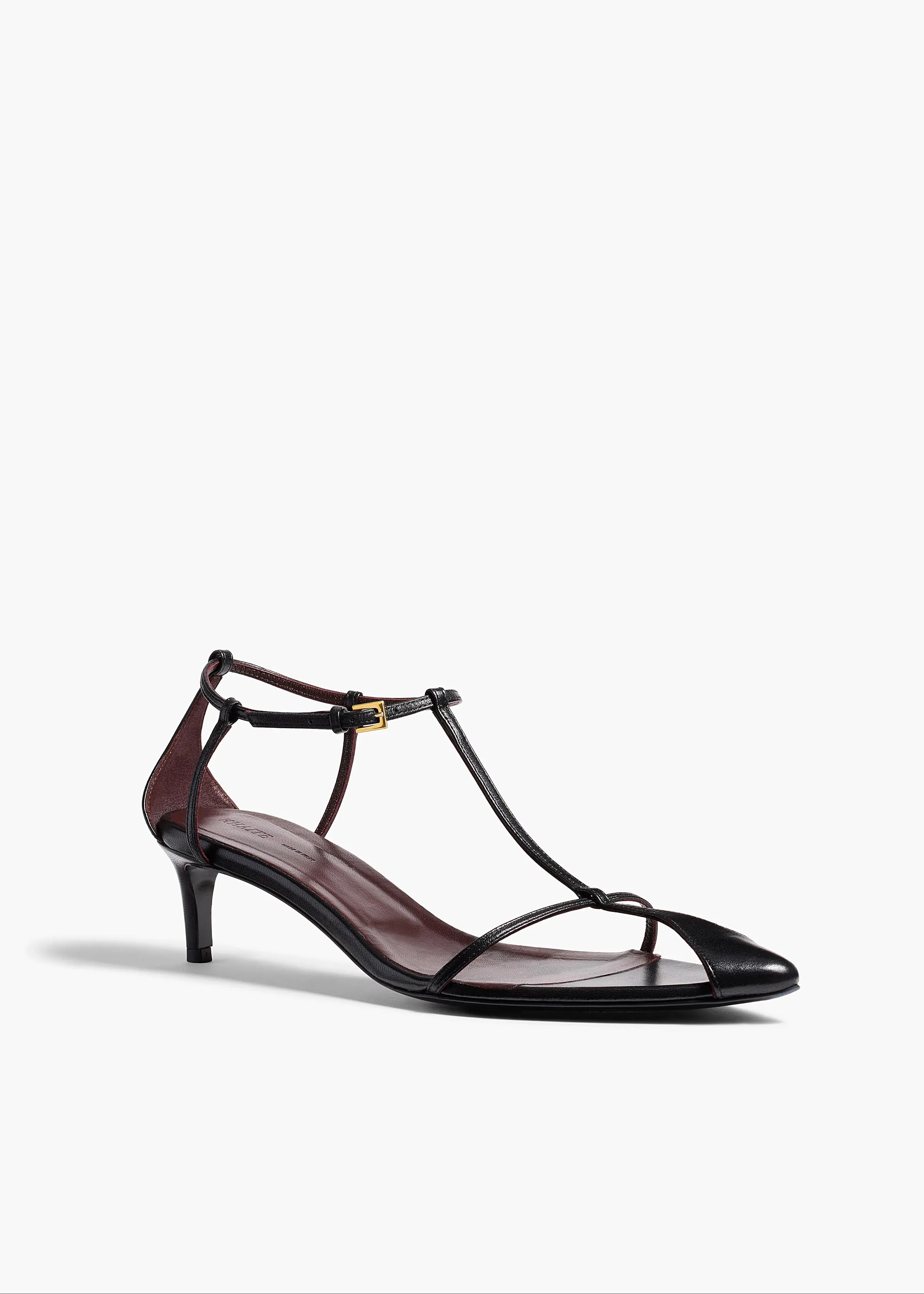 Bella Sandal in Black Leather