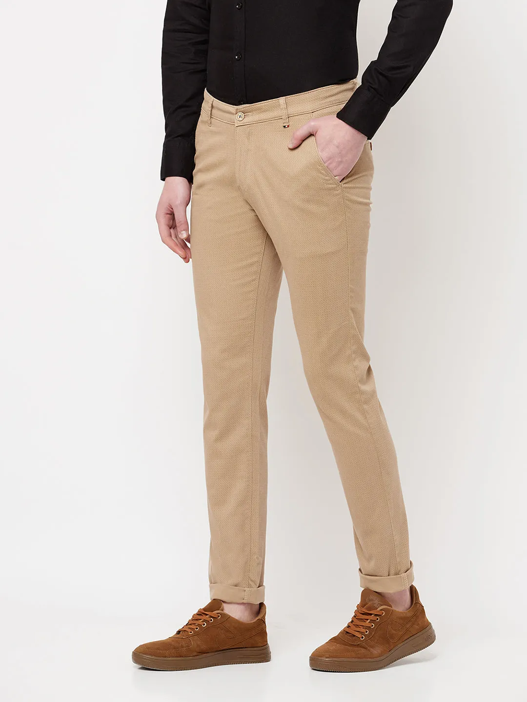 Khaki Printed Trousers