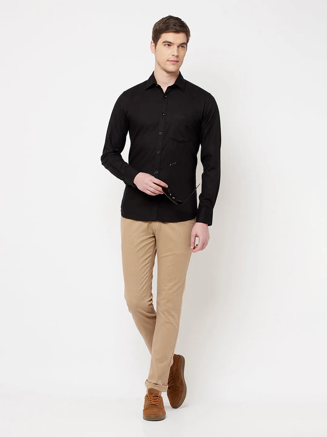 Khaki Printed Trousers