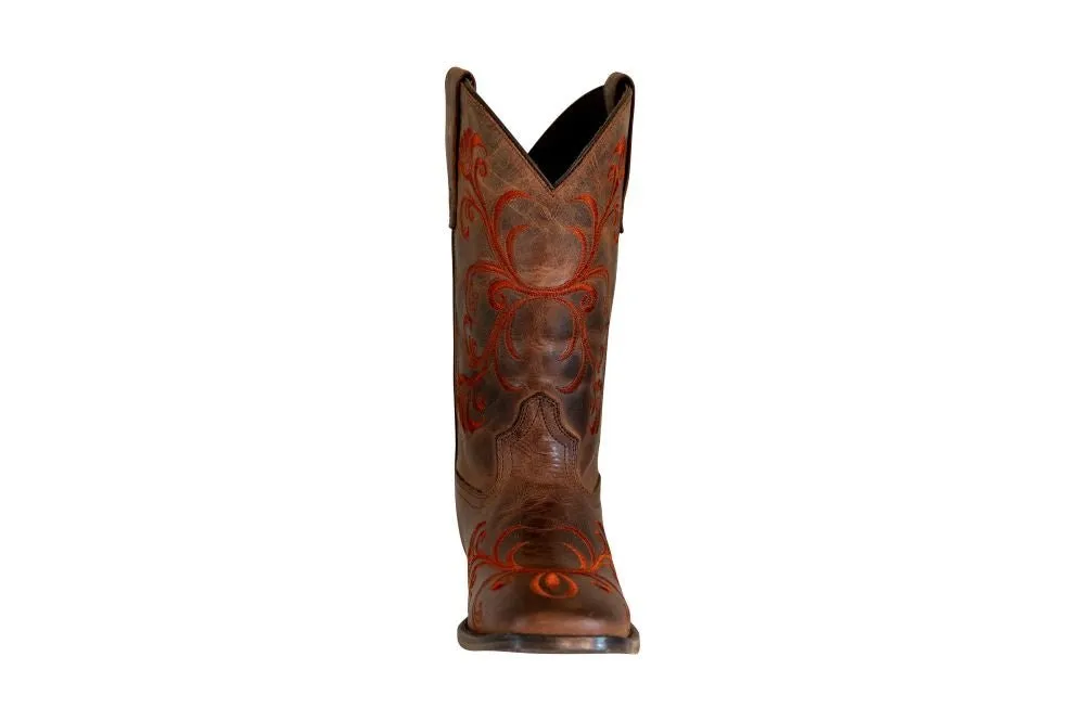 TuffRider Women Signa Floral Embroidered Leather Square Toe Western Boots