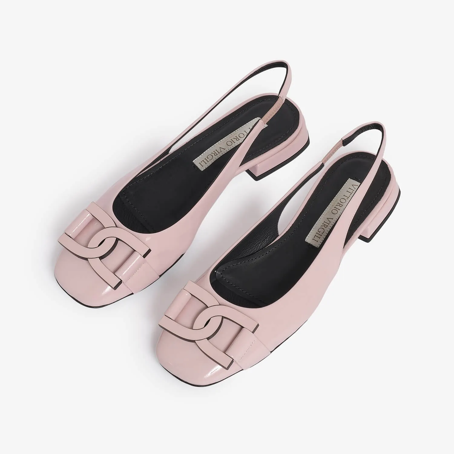 Women's patent leather sling back ballet flat